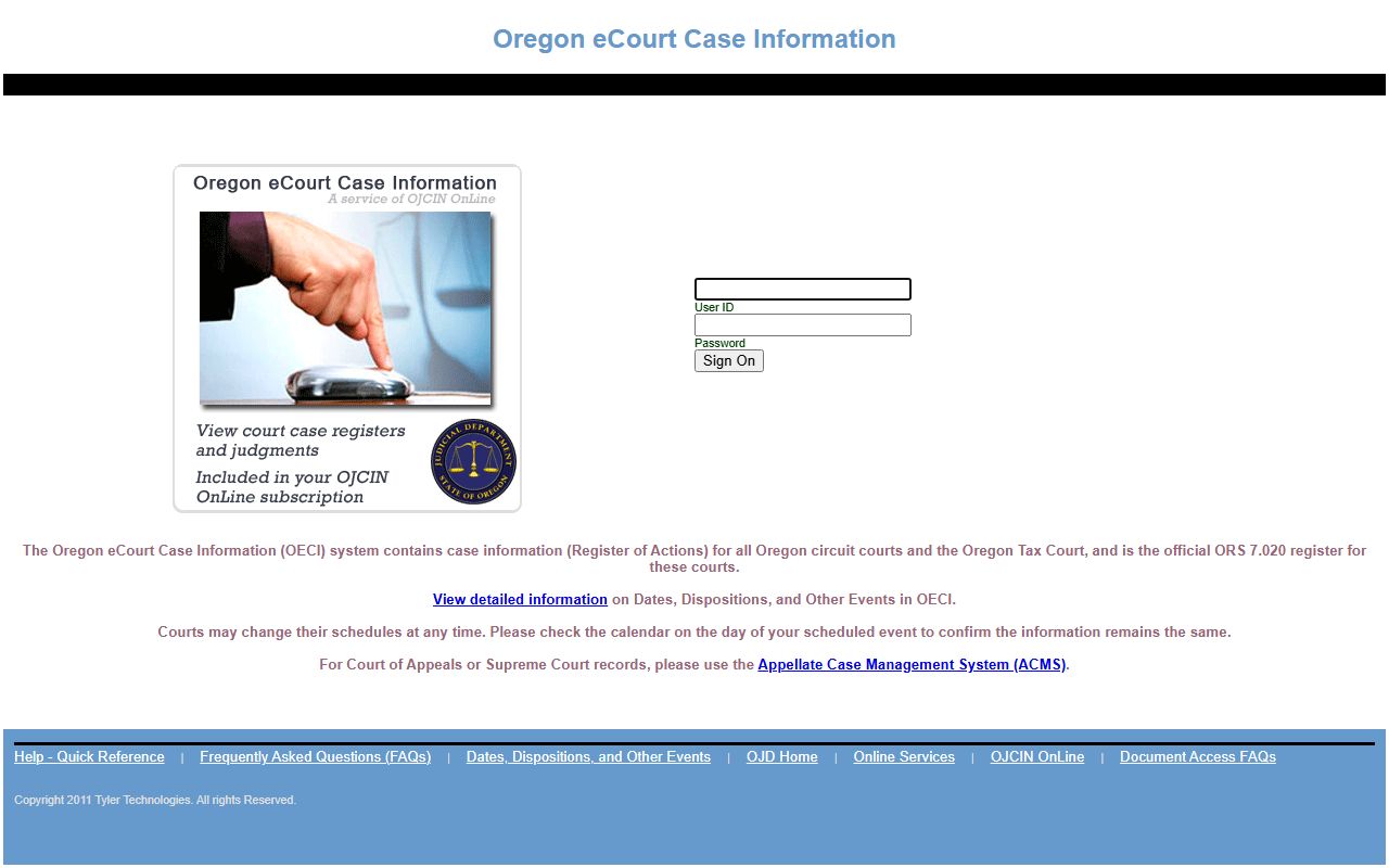 Union County court records Oregon eCourt Case Information login