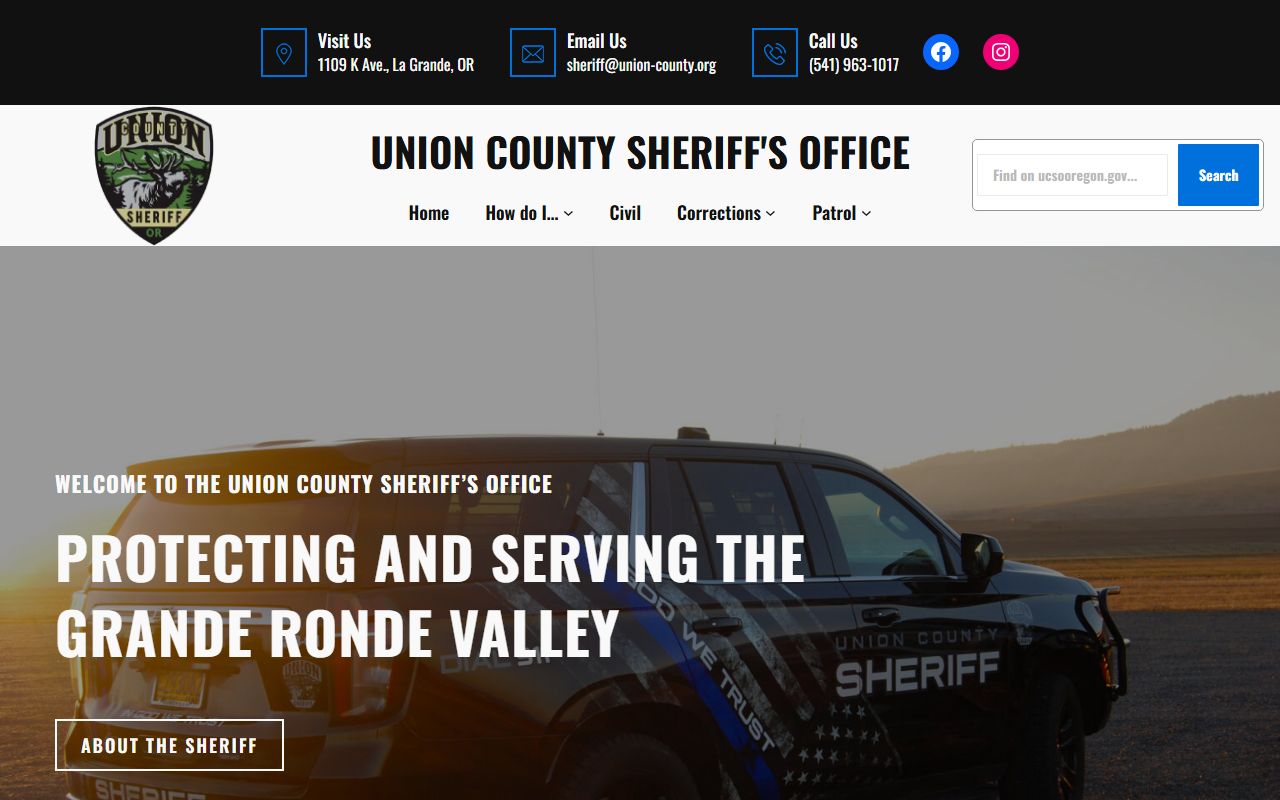 Union County court records Sheriff's Office homepage