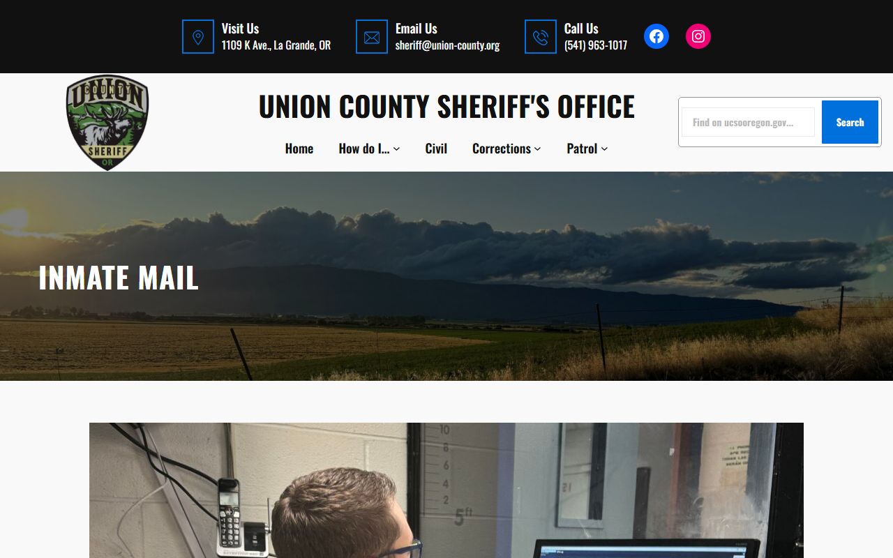 Union County inmate records inmate mail rules